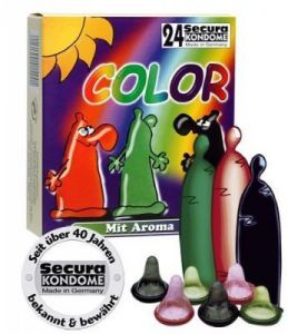 Prezerwatywy Secura Colour, 24 sztuki