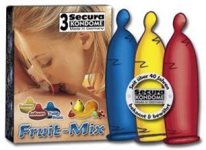 Prezerwatywy Secura fruit mix 3 pcs.