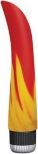 Wibrator Joystick Fire, żółto-czerwony dł.17,9cm