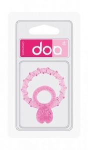 Doo Ornament Cock and Ballsring clear-różowy