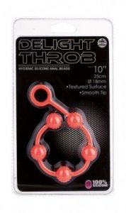 Delight Throb Silicone Anal Beads 25,0cm orange