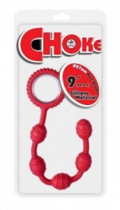 Choke silikonowe koraliki analne dł. 23 cm czerw.