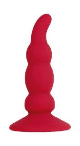 Triple Hump korek analny czerwony dł: 10.2cm