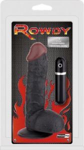 Realist. wibrator Rowdy z przyssawką 19cm czarny