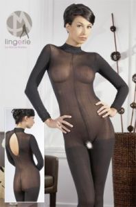 Catsuit with Lace Collar S/M