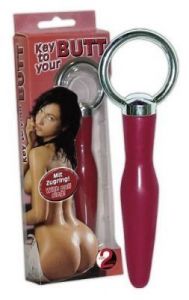 Korek analny - Key to your butt, red