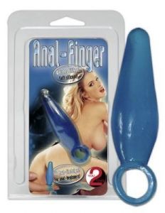 Korek analny - Anal finger, blue